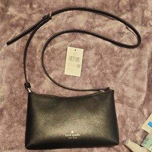 Kate Spade Sleek Black Crossbody Bag - NWT